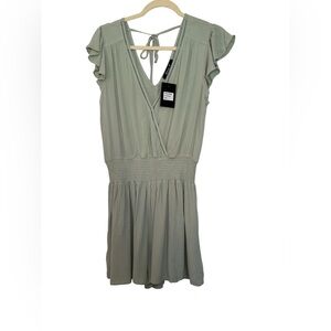 Blue B Collection Sage Criss Cross Romper w/ Ruffle Sleeves & Elastic Waist NWT